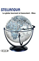 Globe 15 cm bleu tournant & basculant