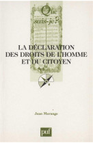 La declaration des droits de l'homme et du citoyen (26 aout 1789)