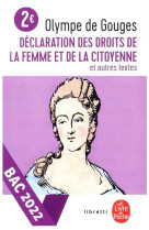 Déclaration des droits de la femme et de la citoyenne bac 2024