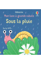 Sous la pluie - mon livre à grands rabats