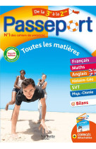 Passeport - toutes les matières - de la 3e à la 2nde - cahier de vacances 2024