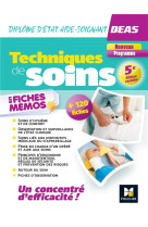 Techniques de soins en fiches mémos - deas diplôme d'etat aide-soignant - 2023-2024