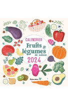 Calendrier mural fruits et legumes de saison 2024