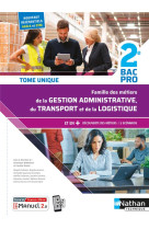 Famille des métiers de la gestion administrative du transport de la logist. 2e bpro livre+lic élève