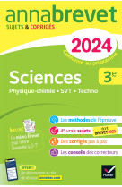 Annales du brevet annabrevet 2024 sciences (physique-chimie, svt, technologie) 3e