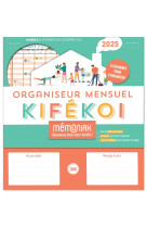 Organiseur mémoniak kifékoi, calendrier mensuel en colonnes (sept. 2024- déc. 2025)