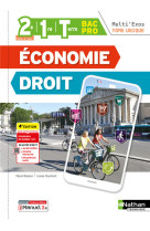 Multi'exos - economie-droit tome unique 2de/1re/tle bac pro tertiaires - 2024 - pochette - élève - + imanuel