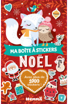 Ma boite à stickers - noël (renard blanc et oiseau) - avec plus de 1000 stickers !