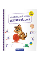 Mon cahier d'écriture - lettres bâtons - les chats