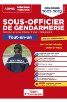 Concours sous-officier de gendarmerie - catégorie b - tout-en-un - 20 tutos offerts