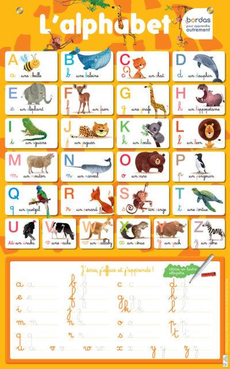 LES POSTERS EFFACABLES - L'ALPHABET - COLLECTIF - Bordas