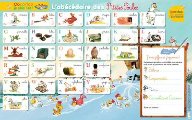 LES POSTERS EFFACABLES - L'ABECEDAIRE DES P'TITES POULES - HEINRICH/RAUFFLET - NC