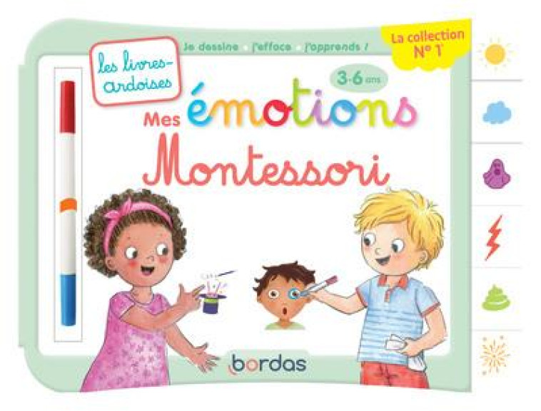 LES LIVRES-ARDOISES - MES EMOTIONS MONTESSORI - CHIODO/HUDRISIER - BORDAS