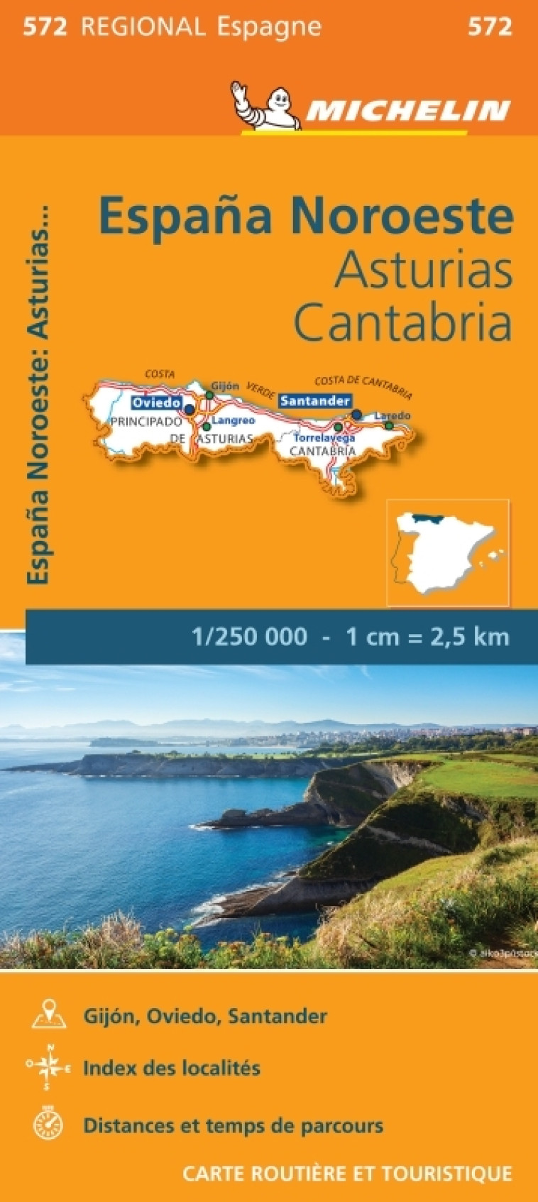 CARTE REGIONALE EUROPE - CARTE REGIONALE ESPAGNE NORD-OUEST : ASTURIAS CANTABRIA - XXX - MICHELIN