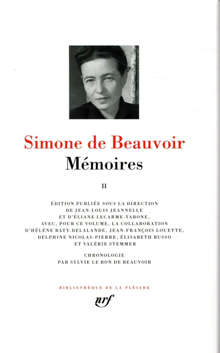 MEMOIRES - VOL02 - BEAUVOIR SIMONE DE - GALLIMARD