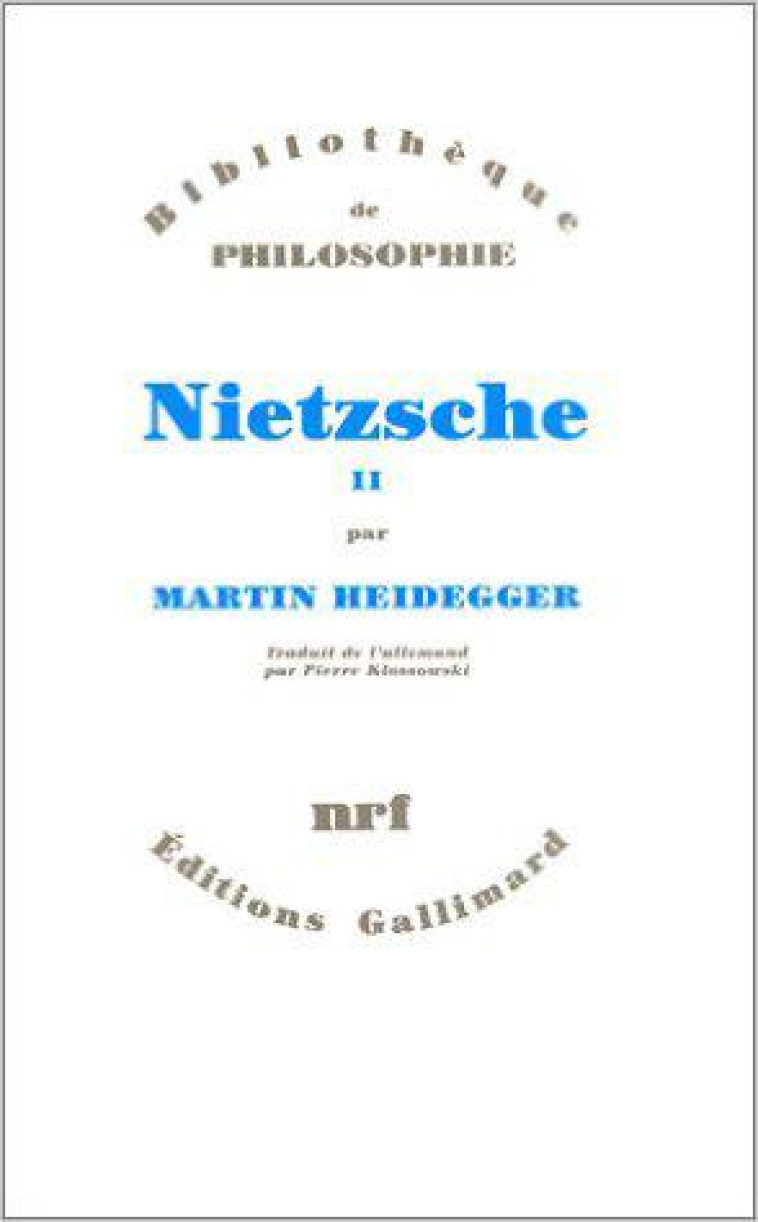 NIETZSCHE - VOL02 - HEIDEGGER MARTIN - GALLIMARD