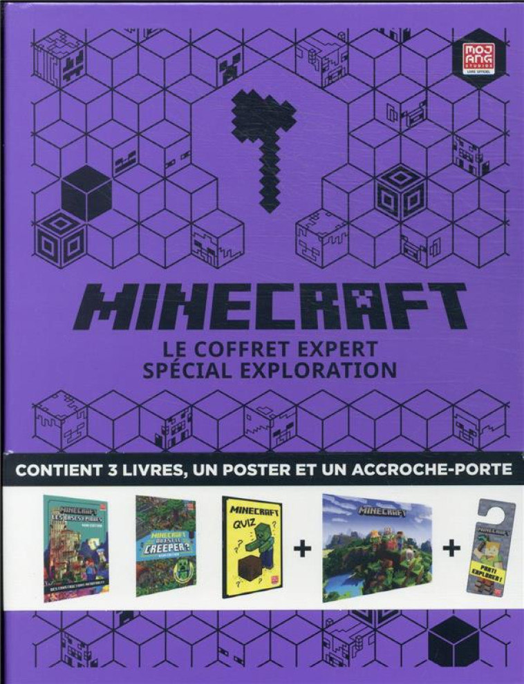 MINECRAFT - LE COFFRET EXPERT SPECIAL EXPLORATION - TROIS LIVRES, UN POSTER ET UN ACCROCHE-PORTE - COLLECTIF - GALLIMARD