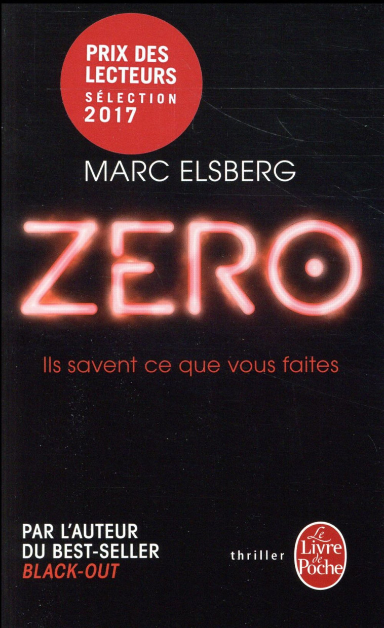 ZERO - ELSBERG MARC - Le Livre de poche