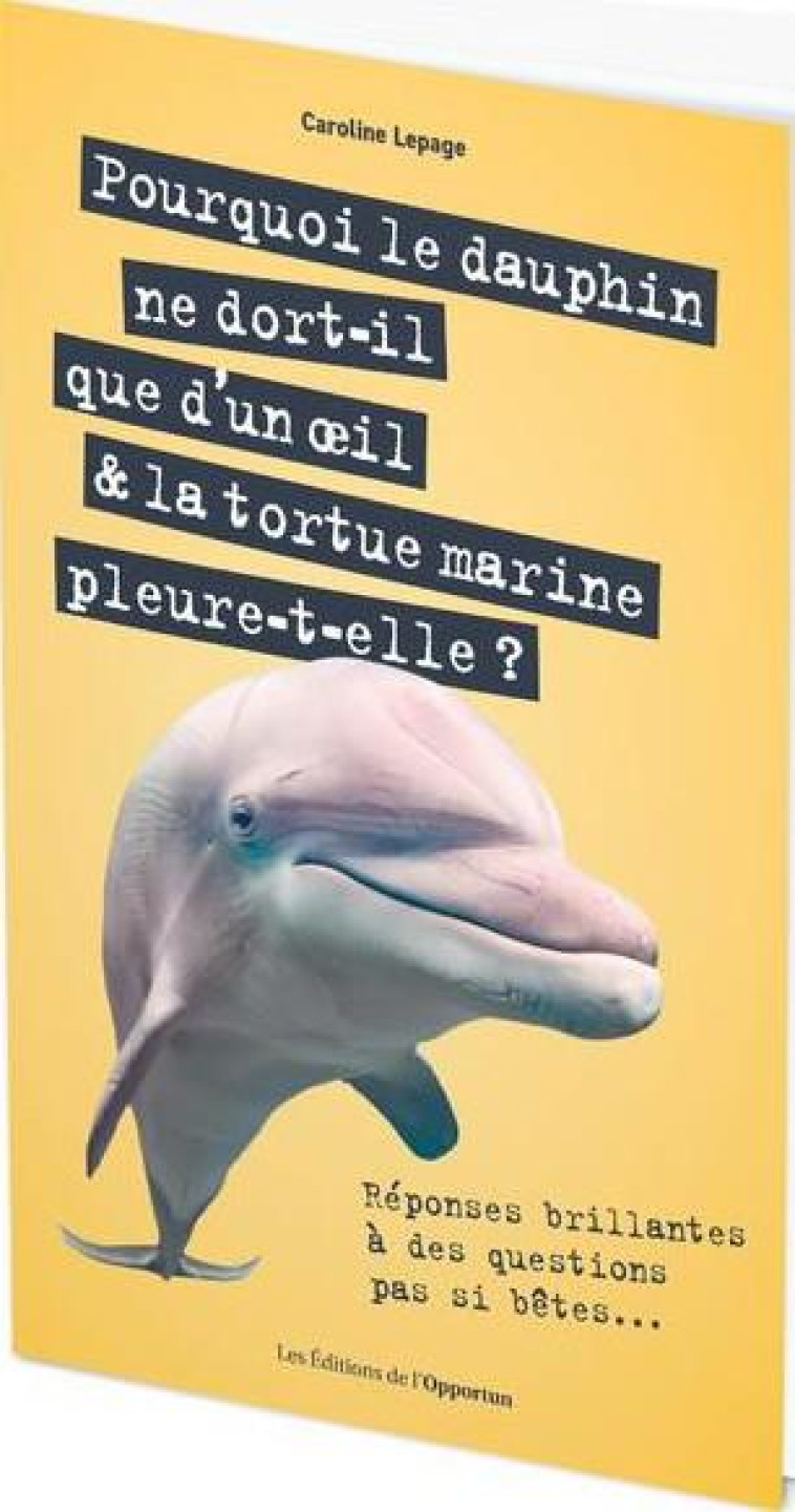 POURQUOI LE DAUPHIN NE DORT-IL QUE D'UN OEIL & LA TORTUE MARINE PLEURE-T-ELLE ? - REPONSES BRILLANTE - LEPAGE CAROLINE - L ETUDIANT