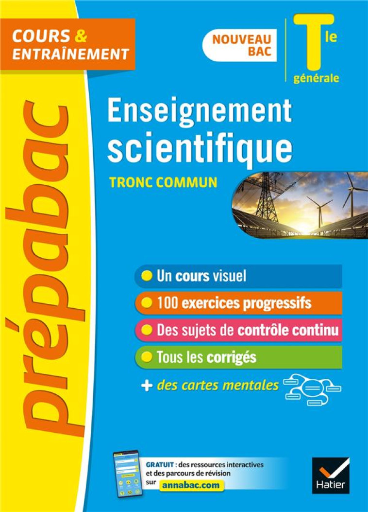 PREPABAC ENSEIGNEMENT SCIENTIFIQUE TLE GENERALE - BAC 2023 - NOUVEAU PROGRAMME DE TERMINALE - BERTHELOT/SALMON - HATIER SCOLAIRE