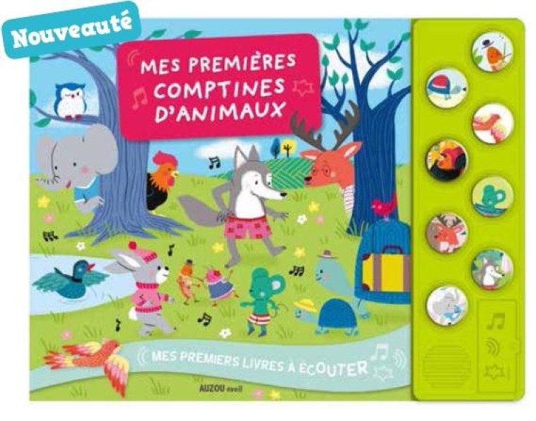 MES PREMIERS LIVRES A ECOUTER - MES PREMIERES COMPTINES D'ANIMAUX (NE) - MICHAUD RAPHAELLE - Auzou éveil