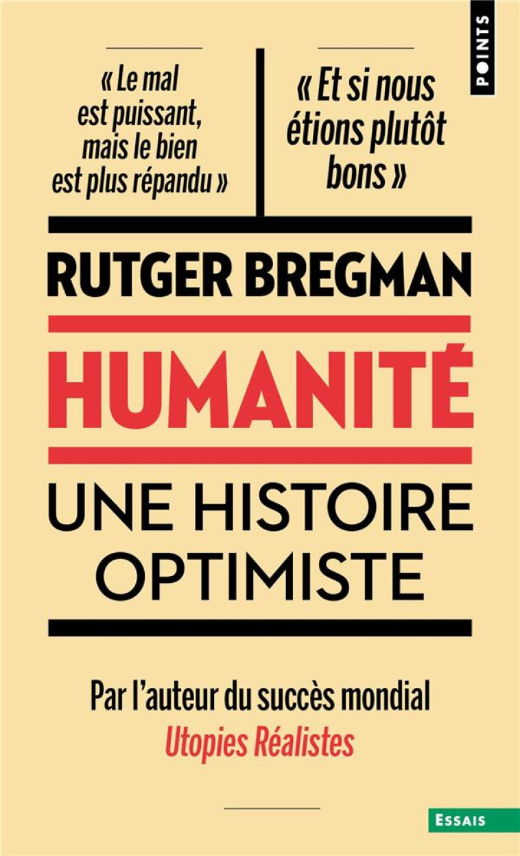 HUMANITE - UNE HISTOIRE OPTIMISTE - BREGMAN RUTGER - POINTS