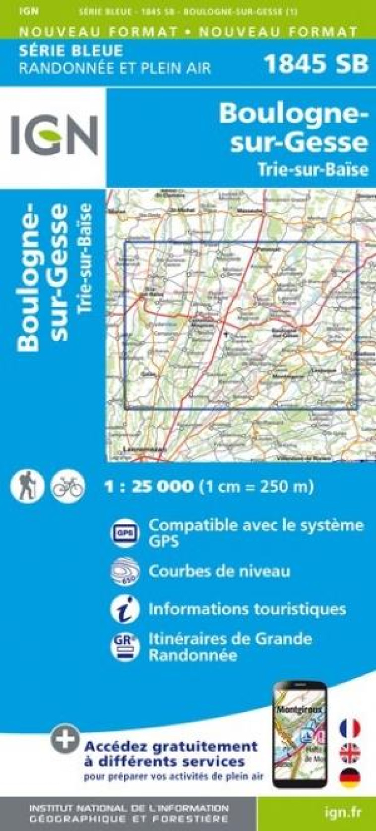 1845SB BOULOGNE-SUR-GESSE.TRIE-SUR-BAISE - XXX - MICHELIN