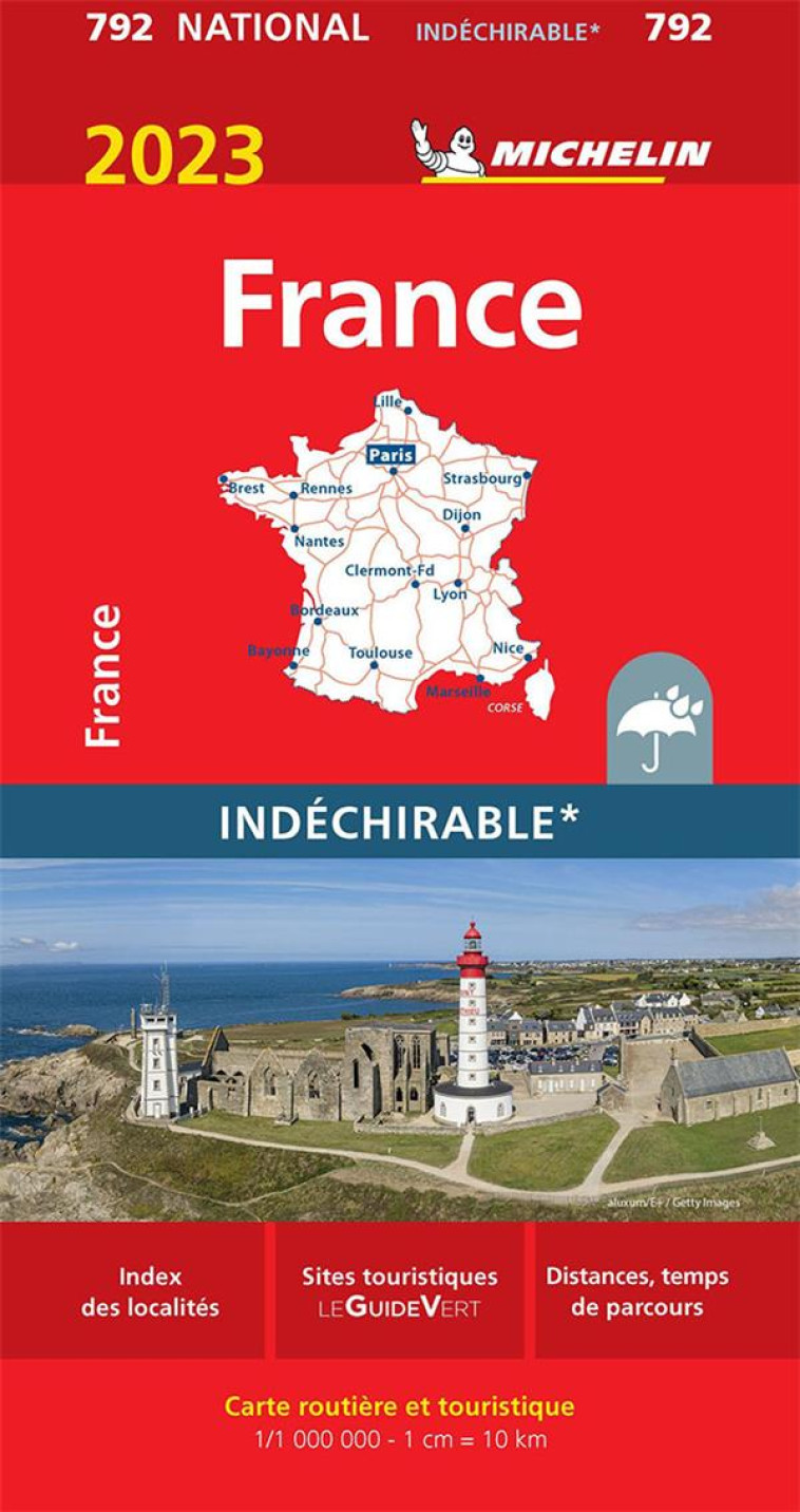 CARTE FRANCE 2023 INDECHIRABLE MICHELIN - XXX - MICHELIN