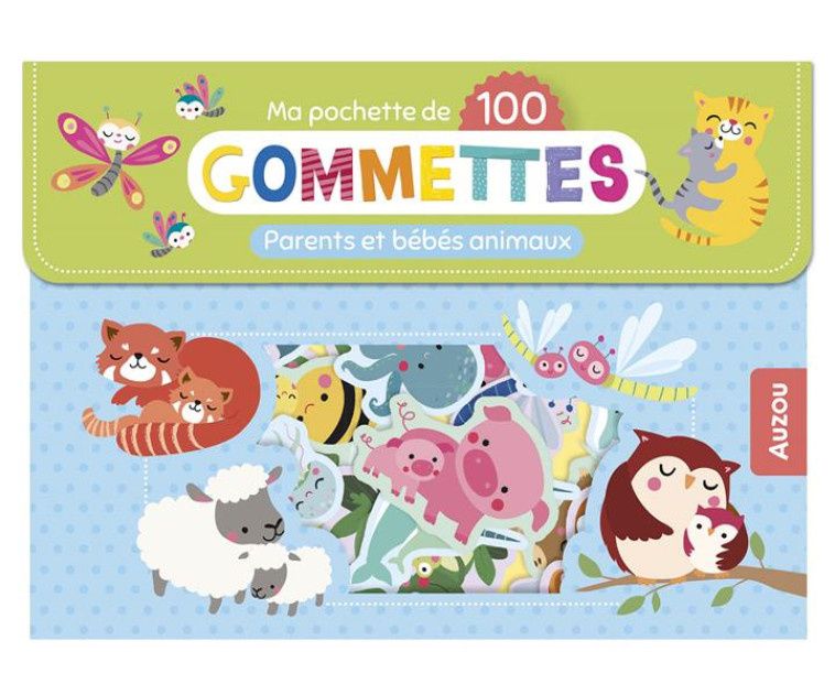 100 GOMMETTES PARENTS ET BEBES ANIMAUX - WILMINK INGA - NC