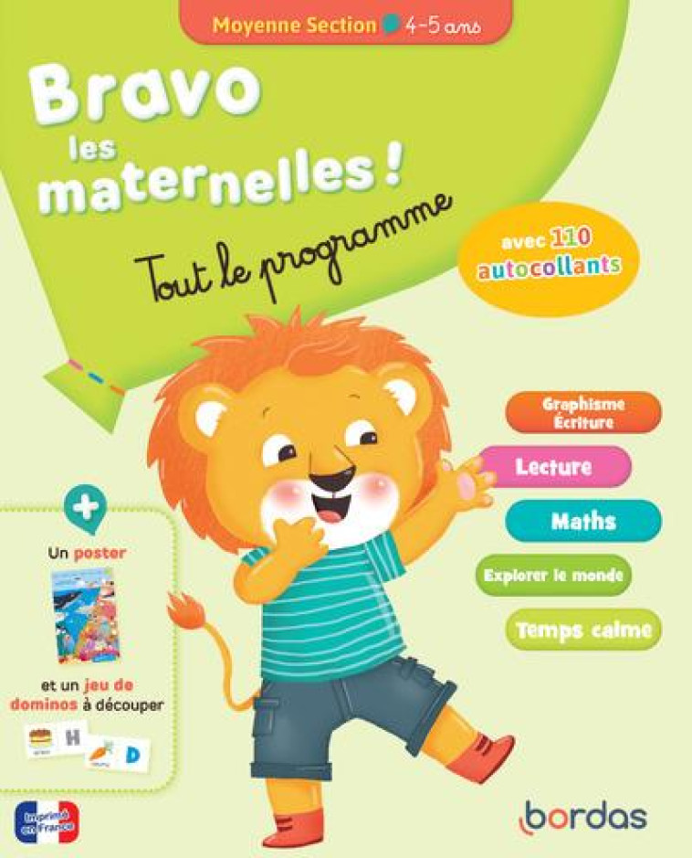 BRAVO LES MATERNELLES - TOUT LE PROGRAMME - MOYENNE SECTION 4-5 ANS - PAUL/STEPIEN/COMBES - BORDAS