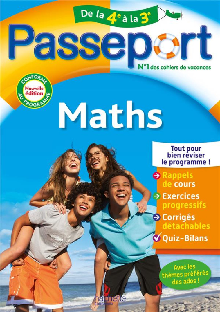 PASSEPORT MATHS DE LA 4E A LA 3E - CAHIER DE VACANCES 2023 - SEMAT MIREILLE - HACHETTE