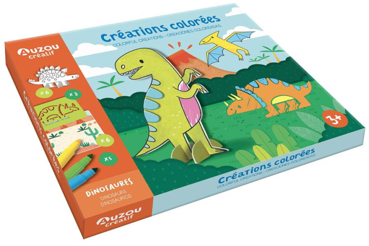 MON COFFRET D-ARTISTE - CREATIONS COLOREES - DINOSAURES - PASSCHIER ANDY - NC