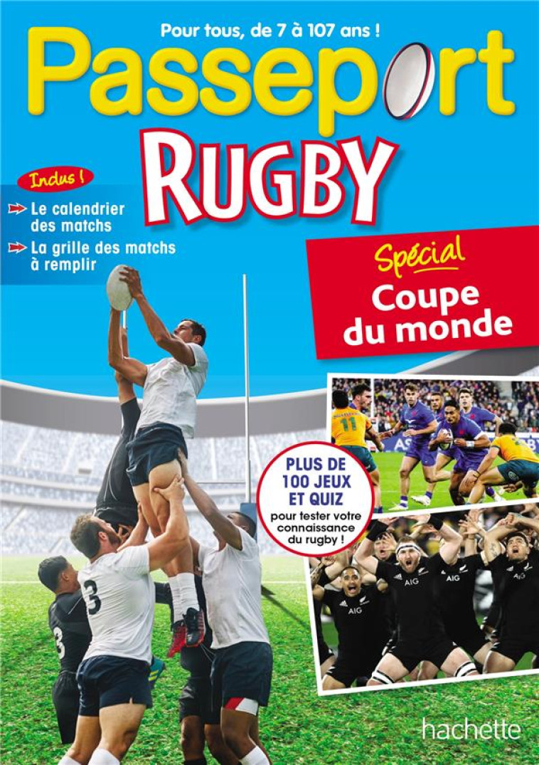 PASSEPORT ADULTES RUGBY SPECIAL COUPE DU MONDE - CAHIER DE VACANCES 2023 - BONAMY/POIRIER - HACHETTE