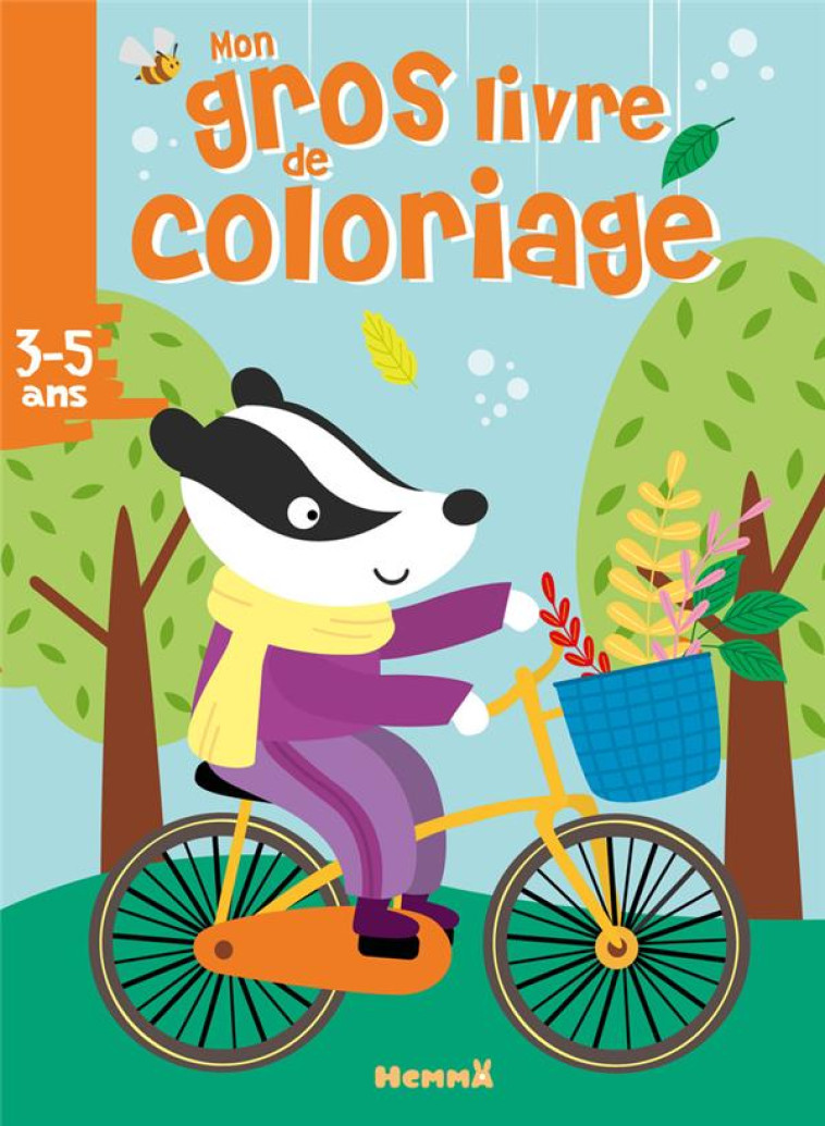 MON GROS LIVRE DE COLORIAGE (BALADE A VELO) - COLLECTIF - HEMMA