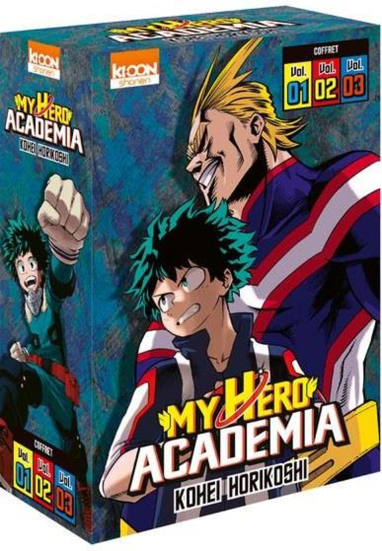 COFFRET MY HERO ACADEMIA VOL. 1 A 3 - HORIKOSHI KOHEI - KI-OON