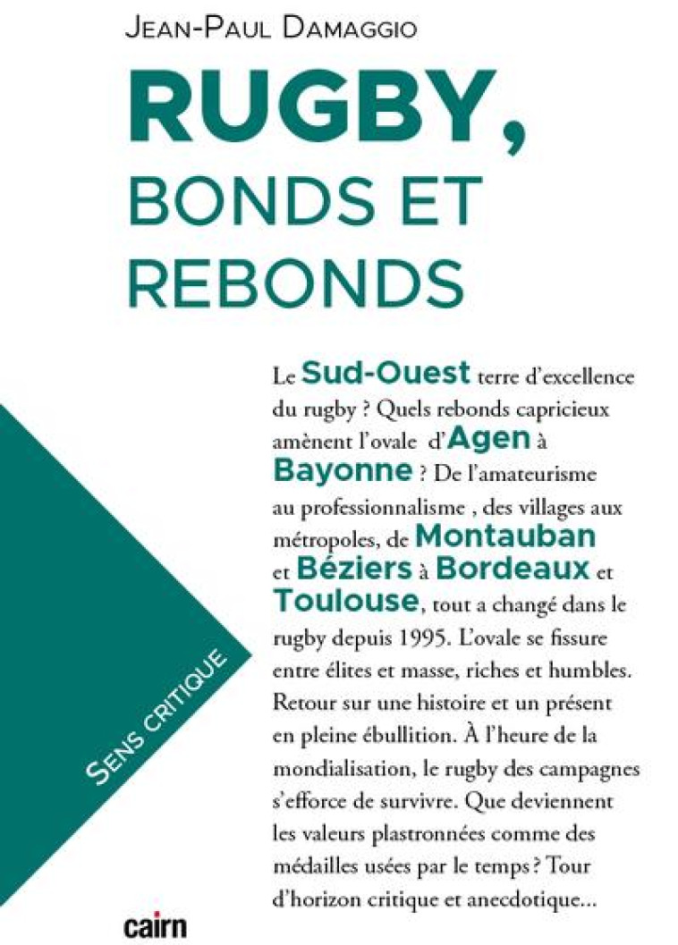 RUGBY - BONDS ET REBONDS - DAMAGGIO JEAN-PAUL - CAIRN