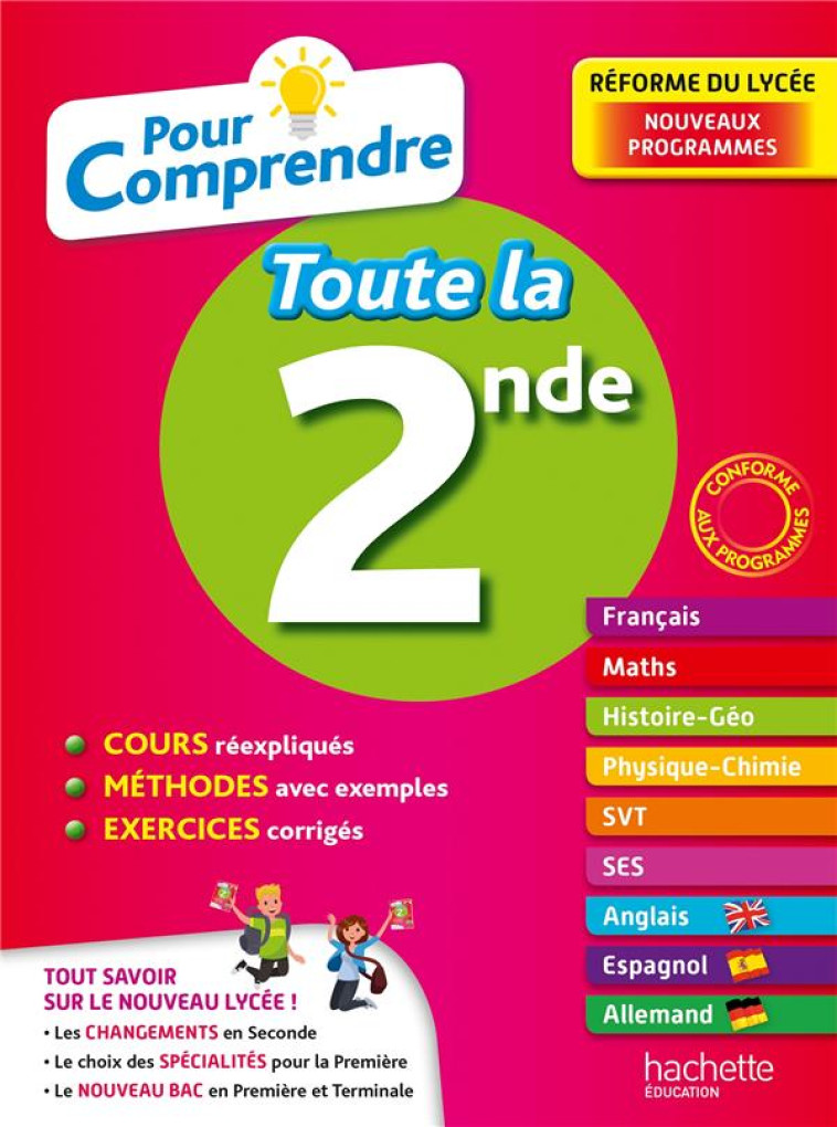 POUR COMPRENDRE TOUTES LES MATIERES 2NDE - COLLECTIF - HACHETTE