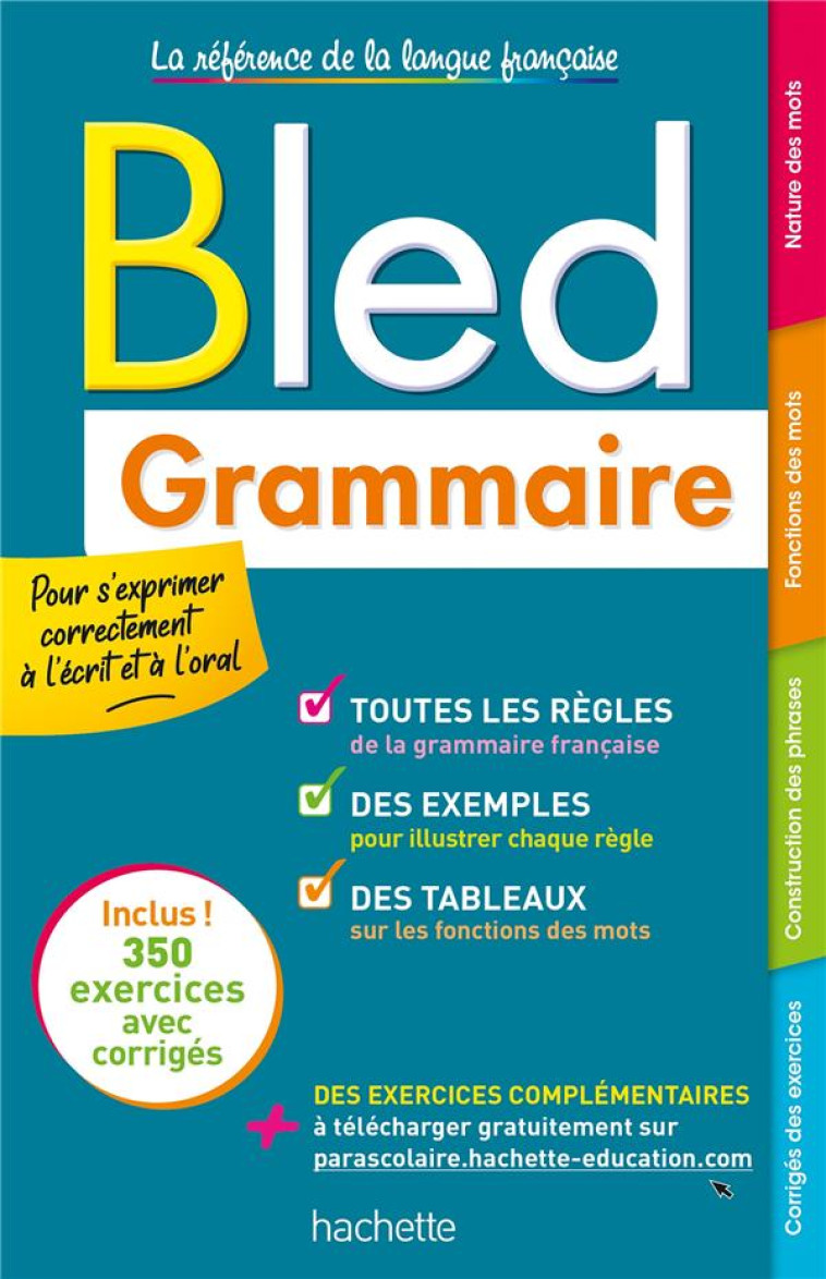 BLED GRAMMAIRE - BERLION DANIEL - HACHETTE