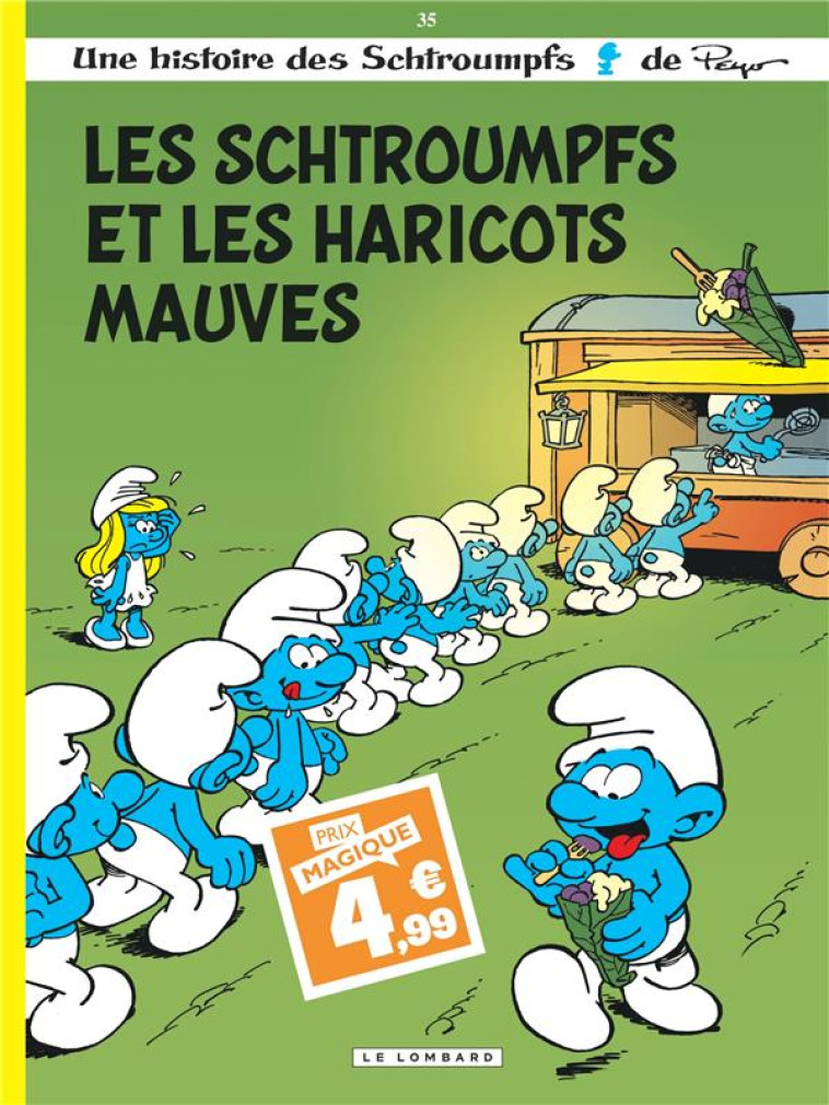 LES SCHTROUMPFS LOMBARD - TOME 35 - LES SCHTROUMPFS ET LES HARICOTS MAUVES / EDITION SPECIALE (INDIS - GARRAY/PEYO - LOMBARD