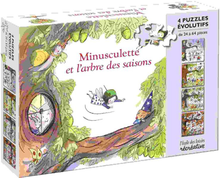 MINUSCULETTE ET L-ARBRE DES SAISONS - 4 PUZZLES EVOLUTIFS - DAVENIER/KIMIKO - NC