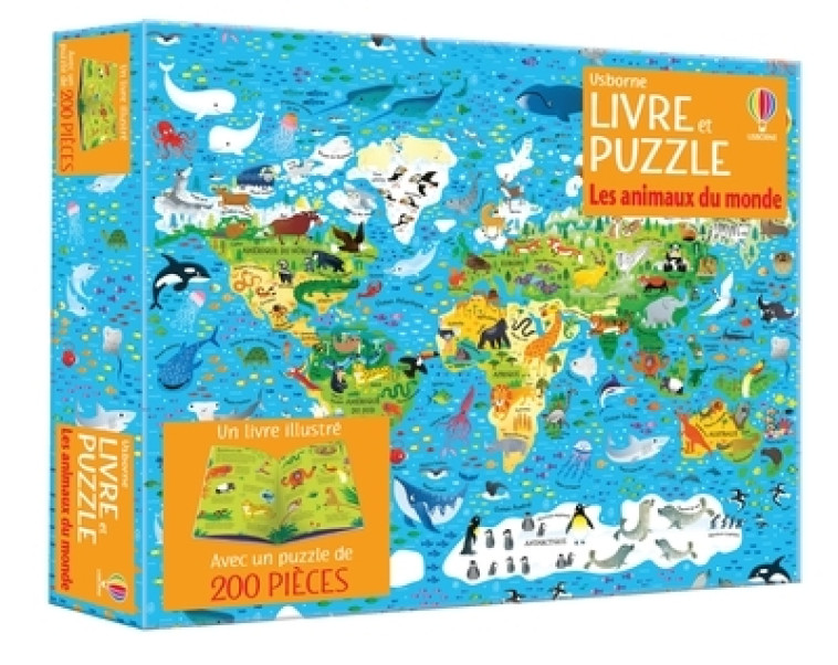 Les animaux du monde - Coffret livre et puzzles - dès 7 ans - Rosamund Smith, Gareth Lucas - USBORNE