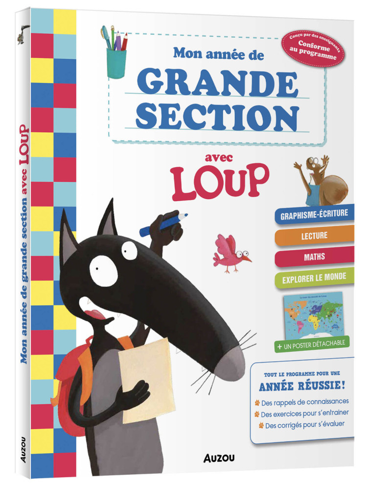 MON ANNÉE DE GRANDE SECTION AVEC LOUP - CAHIER DE SOUTIEN TOUT LE PROGRAMME - Orianne Lallemand, Éléonore THUILLIER - AUZOU