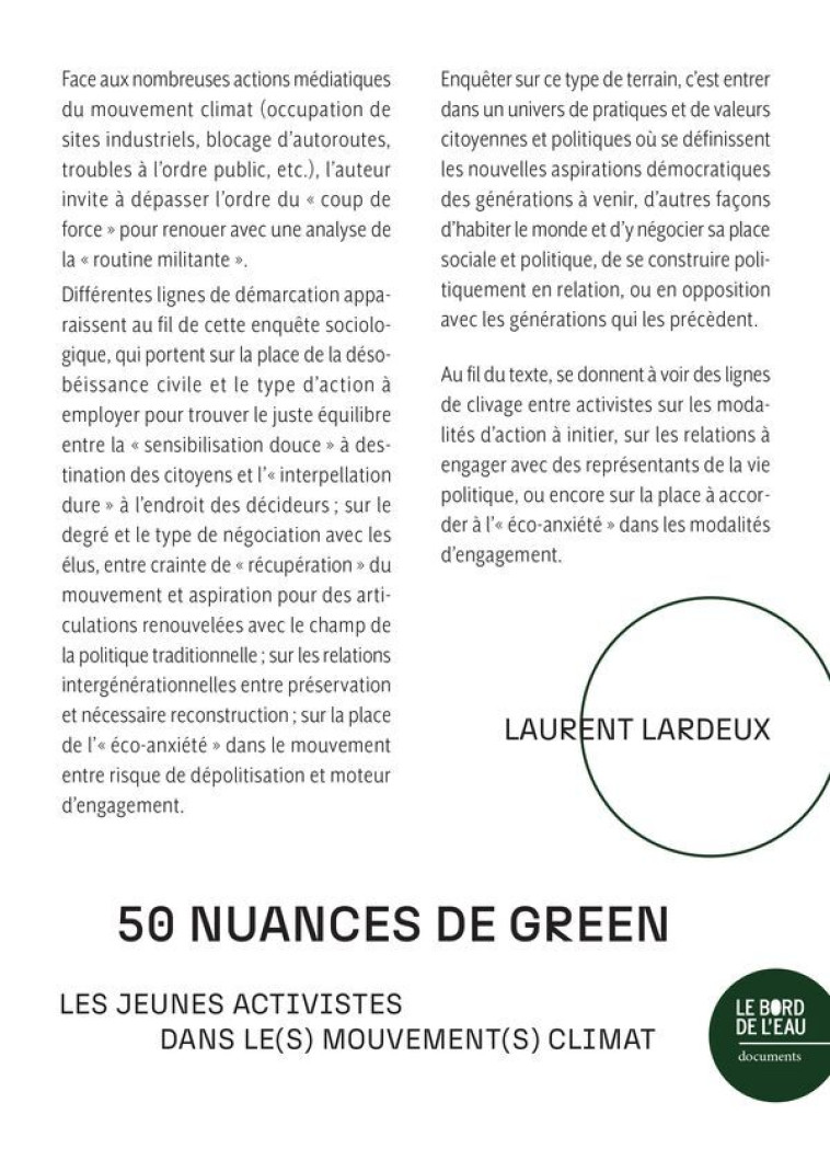 50 nuances de green - Laurent Lardeux - BORD DE L EAU