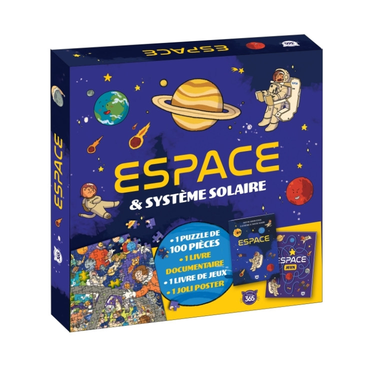 Coffret puzzle documentaire - Espace & Système solaire - Christine Aubouin-decroix, Charlène DELBARRE - 365 PARIS