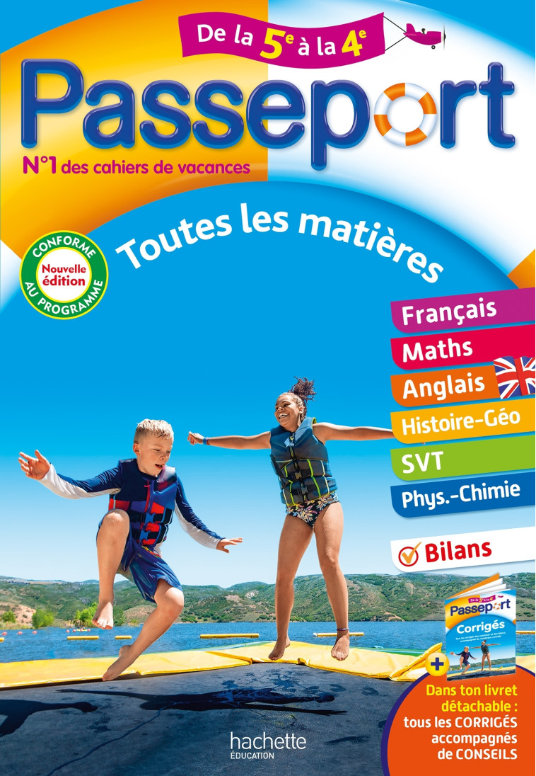 Passeport - Toutes les matières - De la 5e à la 4e - Cahier de vacances 2024 - Isabelle Lisle, Philippe Rousseau, Marie Françoise Dréano, Sylvie Le Bour, Pierre Reynaud, Catherine Reynaud, Malorie Gorillot, Sébastien Dessaint - HACHETTE EDUC