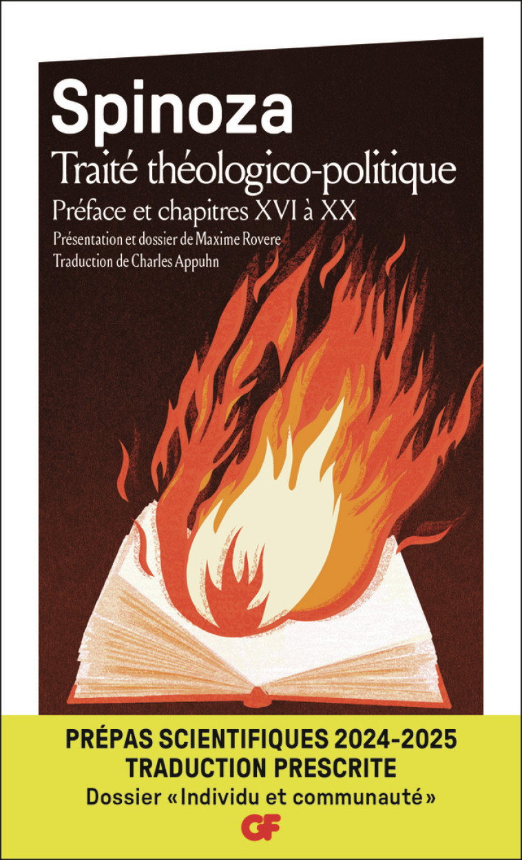 Traité théologico-politique - Prépas scientifiques 2025 -  Collectif,  Spinoza, Charles Appuhn - FLAMMARION