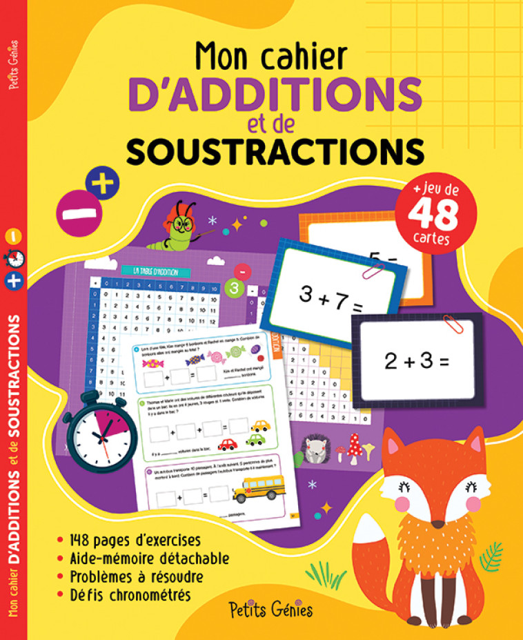 Mon cahier d'additions et de soustractions - Florence Barbeau - PETITS GENIES