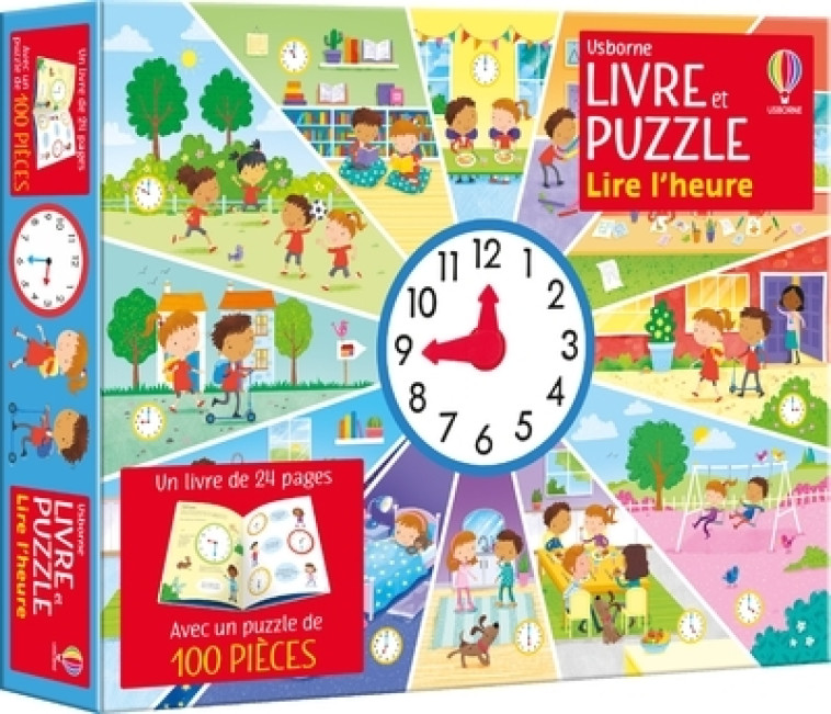 Lire l'heure - Coffret livre et puzzle - dès 5 ans - Kate Nolan, Helen Prole - USBORNE