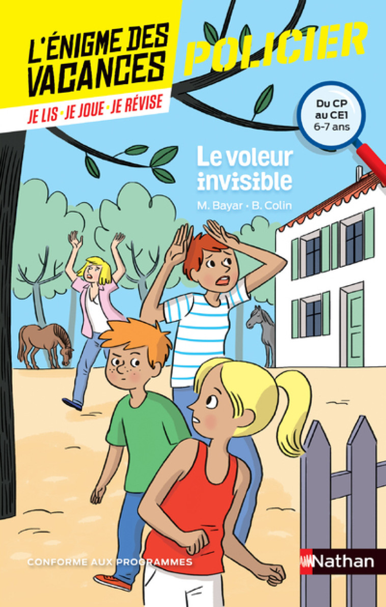 L'énigme des vacances du cp au ce1 - Le voleur invisible - Michèle Bayar, Bénédicte Colin, Laurent Lalo - NATHAN