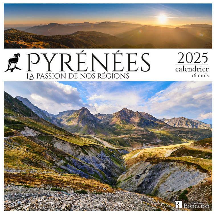 Calendrier Pyrénées 2025 - Collectif  - BONNETON